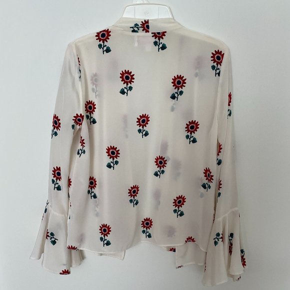 Stone Cold Fox Silk Radical Blouse Floral Bell - Picture 3 of 5